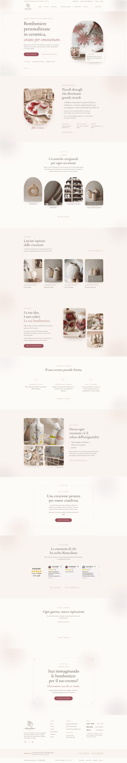 Bomboniere Personalizzate in Ceramica a Molfetta | Biancaluna Ceramiche